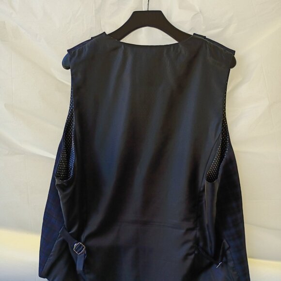 MARC DARCY LONDON WAISTCOAT Black COLLAR 48R - Picture 8 of 9